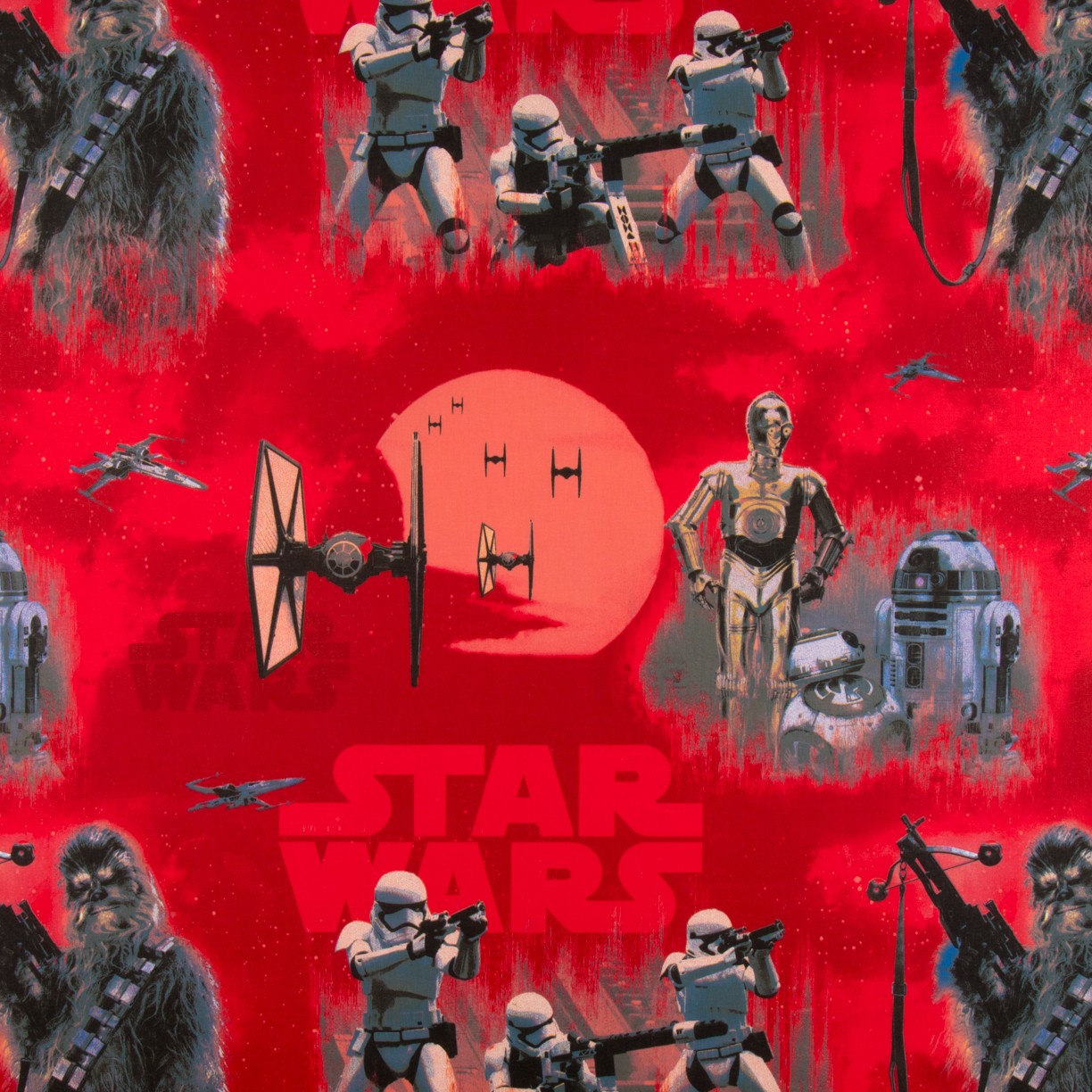 Chewbacca Rotes Popeline-Tuch - Ribes y Casals