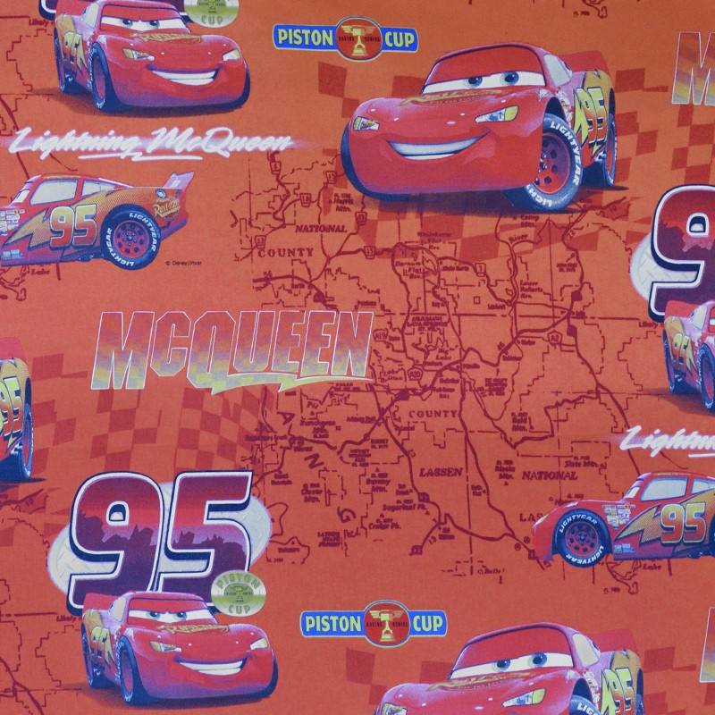Disney Cars Koralle Popeline-Stoff - Ribes y Casals