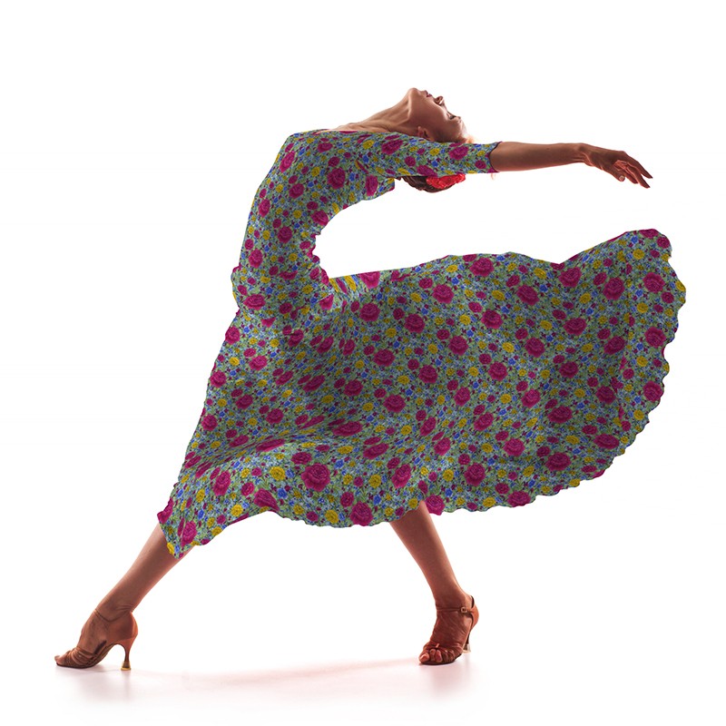 Flamenco-Popeline-Stoff Nelke Wasser Hintergrund - Ribes y Casals