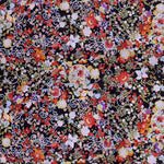 Flamenco Popeline Stoff Blume Kimono Schwarz - Ribes y Casals