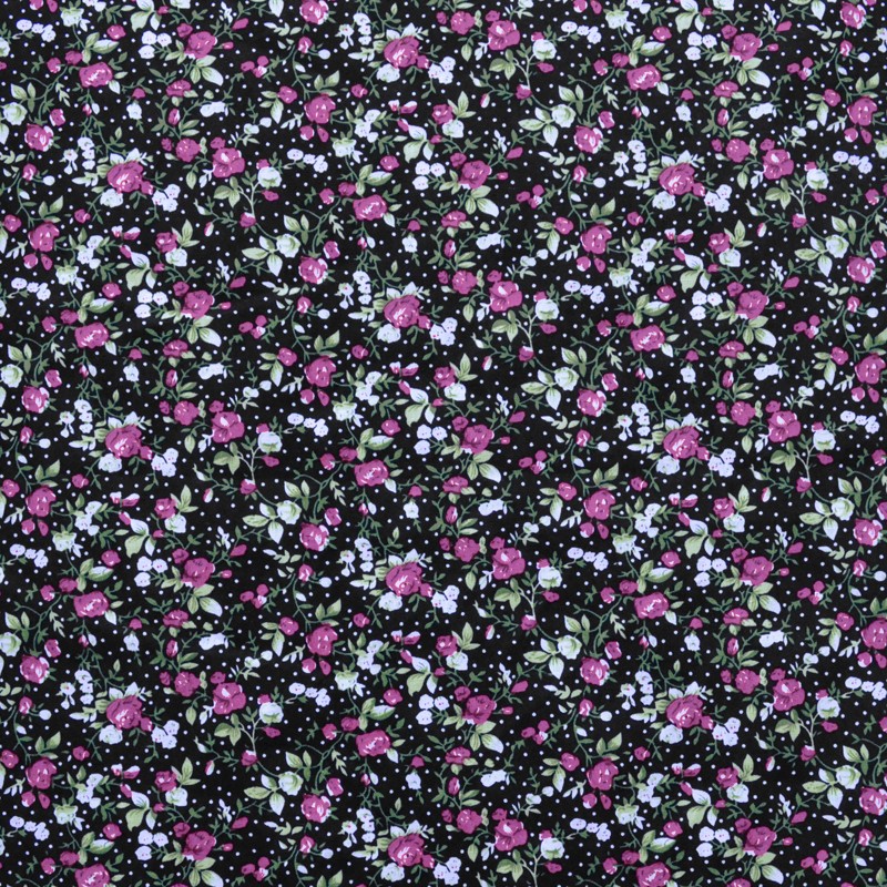Flamenco Popeline Liberty Rosa Blume Stoff - Ribes y Casals