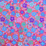 Popeline-Stoff Floral Coral - Ribes y Casals