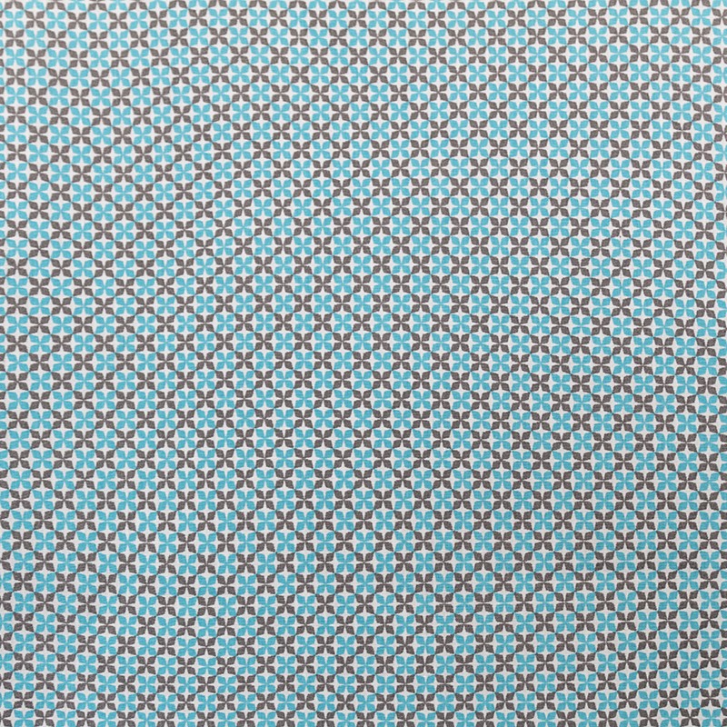 Blaue Geometrische Popeline Popeline - Ribes y Casals