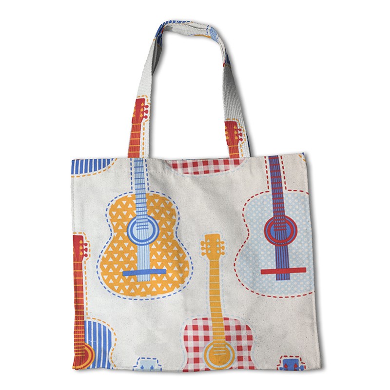 Popeline-Gewebe Guitars Ecru - Ribes y Casals