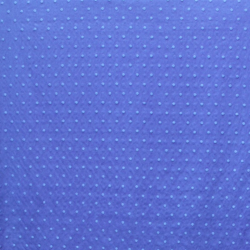 Ton-in-Ton-blauer Denim, bestickter Polka-Dot-Popeline-Stoff - Ribes y Casals