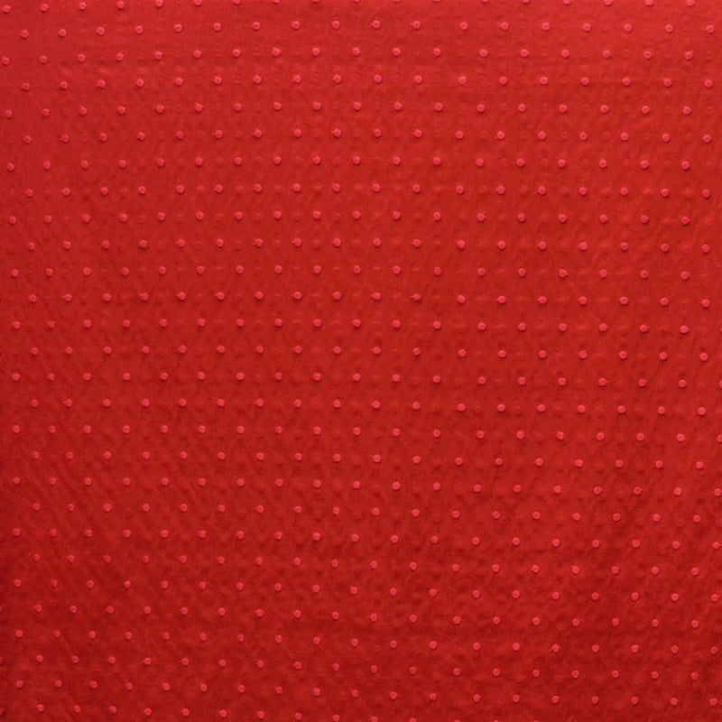 Ton-in-Ton rot bestickter Polka-Dot-Popeline-Stoff - Ribes y Casals