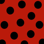 Polka Dot Popeline Stoff Koralle Hintergrund 3,5 cm - Ribes y Casals