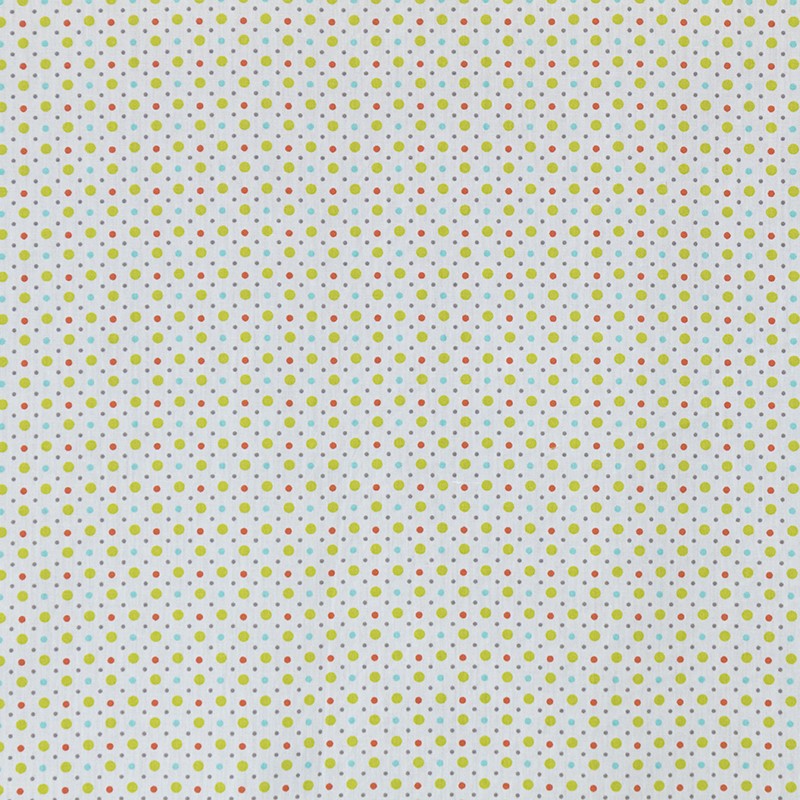 Popeline-Stoff Pistachio Dot Popeline Orange - Ribes y Casals