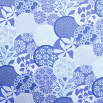 Popeline Stoff Floral Panel Blau - Ribes y Casals