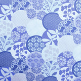 Popeline Stoff Floral Panel Blau - Ribes y Casals