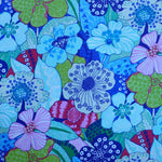 Popeline Stoff Floral Panel Multicolour - Ribes y Casals