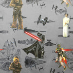 Star Wars Popeline-Stoff Grau - Ribes y Casals