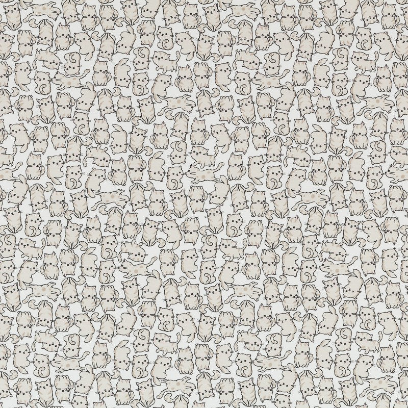 Strickstoff Plüsch Kätzchen beige - Ribes y Casals