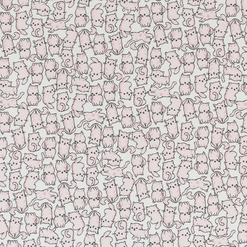 Gestrickter Stoff Rosa Kätzchen Plüsch - Ribes y Casals