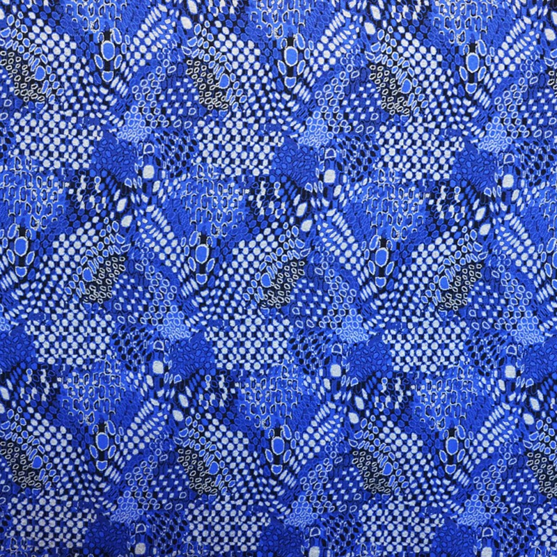 Jacquard-Strickstoff Mosaik Blau - Ribes y Casals