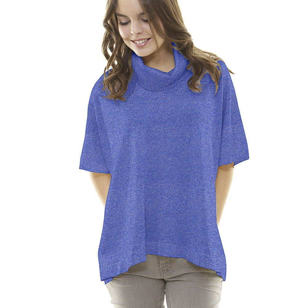 Maschenware Lamé Blau - Ribes y Casals