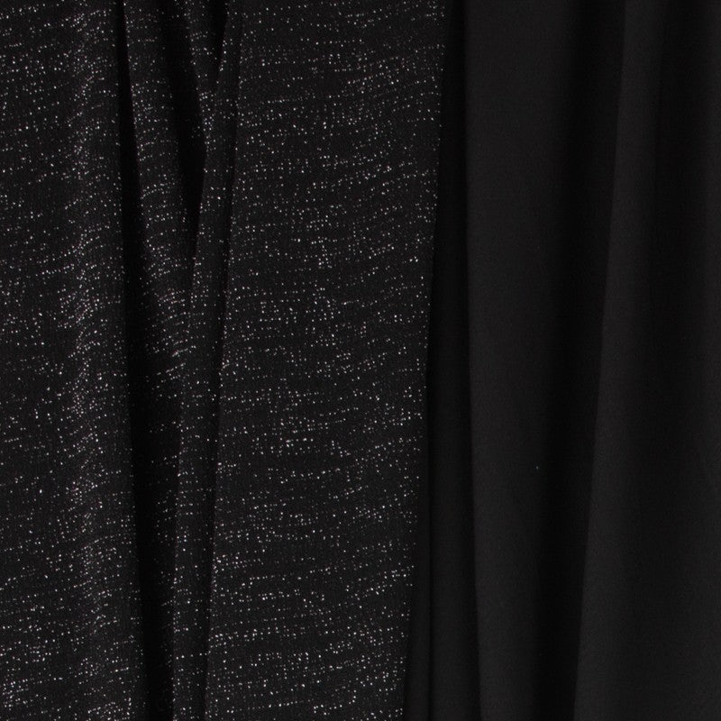 Lurex-Strickstoff Schwarz - Ribes y Casals