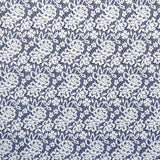 Marineblaues florales Lycra-Gestrick - Ribes y Casals