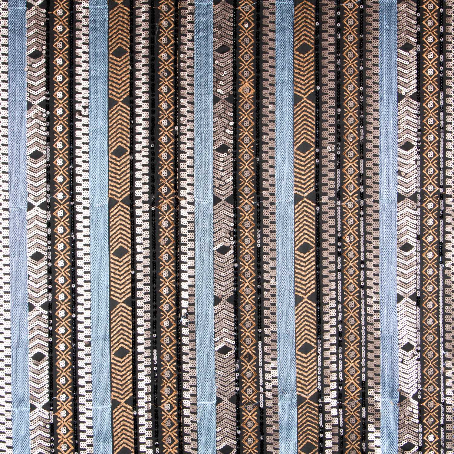 Maschenware Lycra Lentejuela Étnica Copper - Ribes y Casals