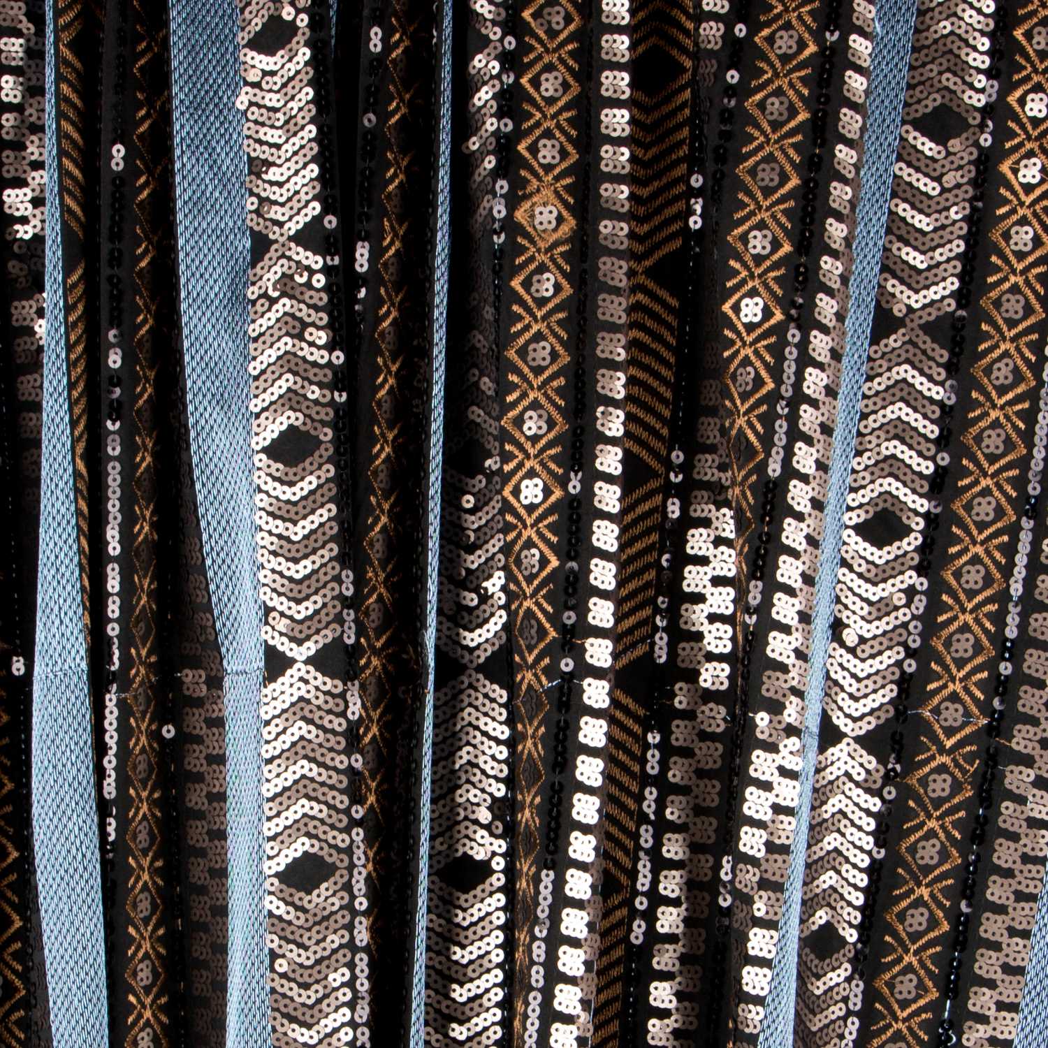Maschenware Lycra Lentejuela Étnica Copper - Ribes y Casals