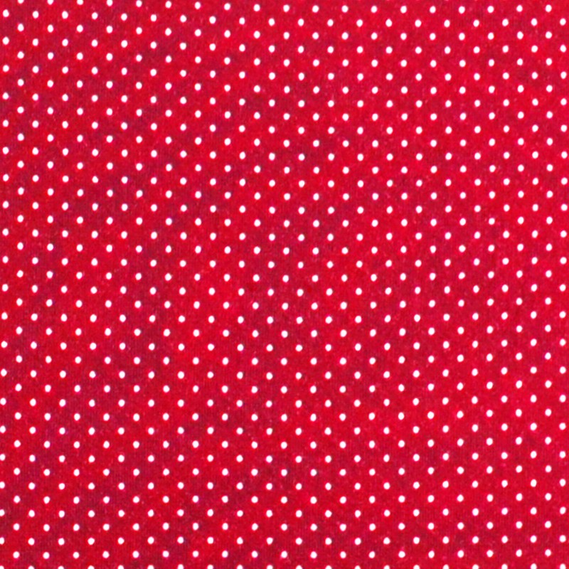 Viskose-Strickstoff Polka Dot Mini Rot - Ribes y Casals