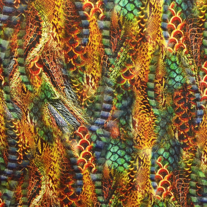 Viskose-Strickware Snake Orange - Ribes y Casals