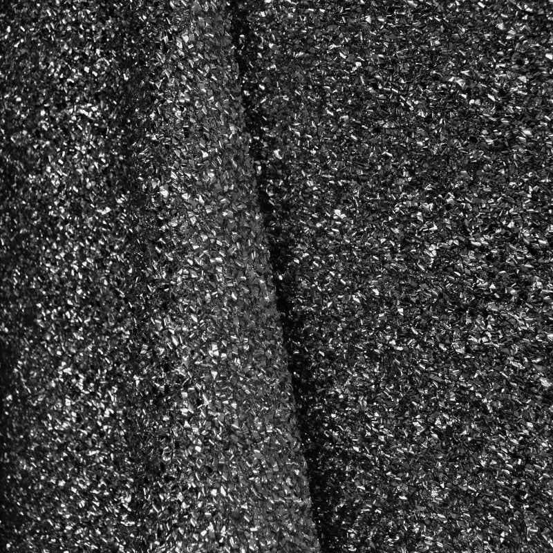 Metallischer Raffia-Stoff Schwarz - Ribes y Casals