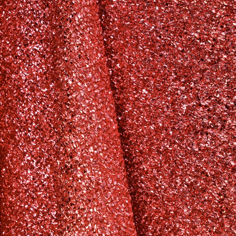 Metallischer Raffia-Stoff Rot - Ribes y Casals