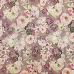 Flieder Satin Mikado Bouquet Stoff - Ribes y Casals