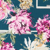 Satin Mikado Blume Vintage Rosa Satin Stoff - Ribes y Casals