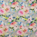 Satin-Stoff Floral Mikado Floral Rosa Grün - Ribes y Casals