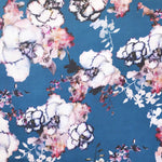 Satin Mikado Stoff Floral Flecken Canard - Ribes y Casals