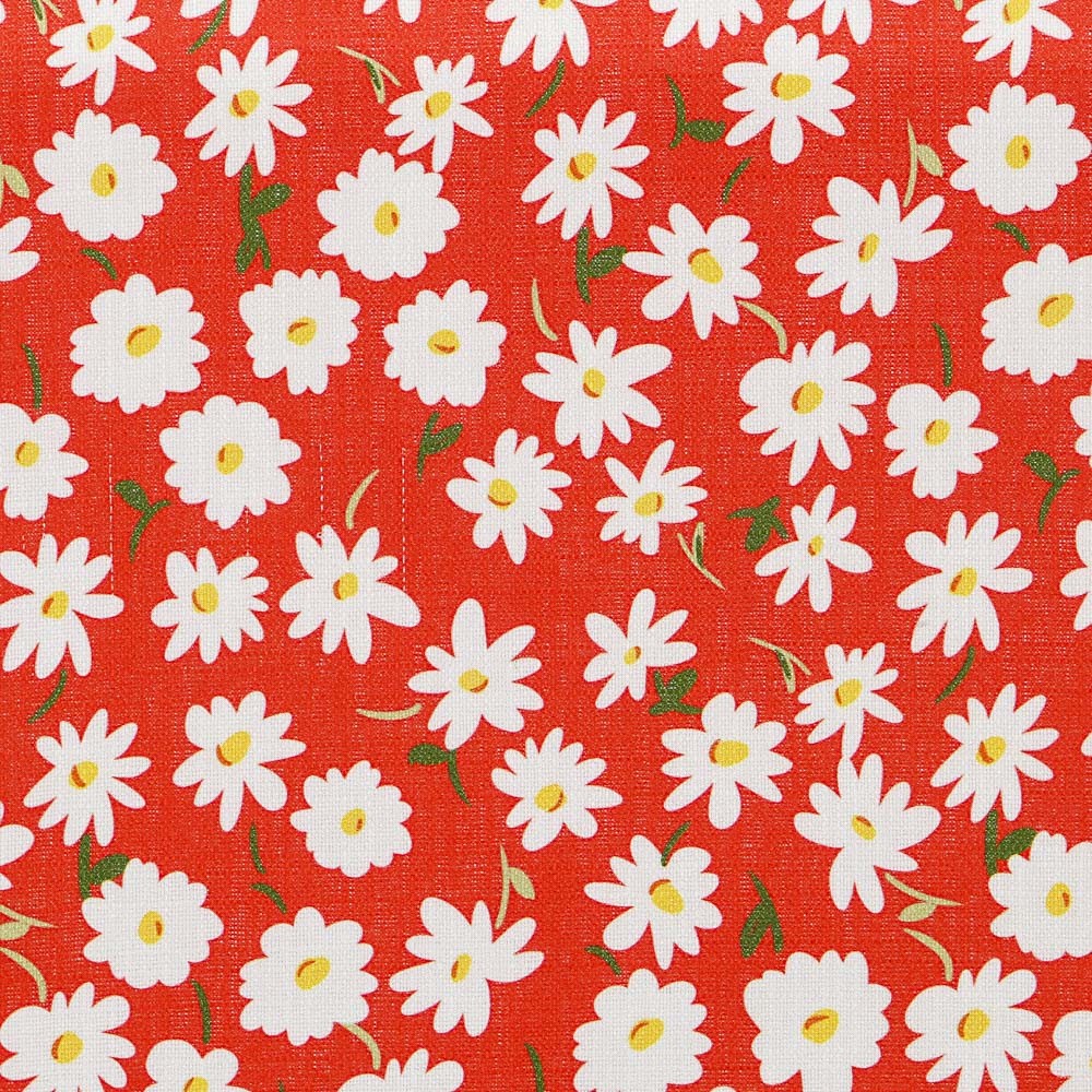 Rustikaler Stoff Gänseblümchen Rot - Ribes y Casals