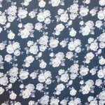 Twill Polyester Blumen Grau - Ribes y Casals