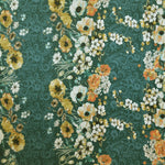 Smaragdgrüner Barockblumen-Satin-Stoff - Ribes y Casals
