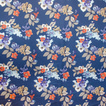 Stoff Satin Blume Marineblau Hintergrund - Ribes y Casals