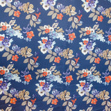 Stoff Satin Blume Marineblau Hintergrund - Ribes y Casals