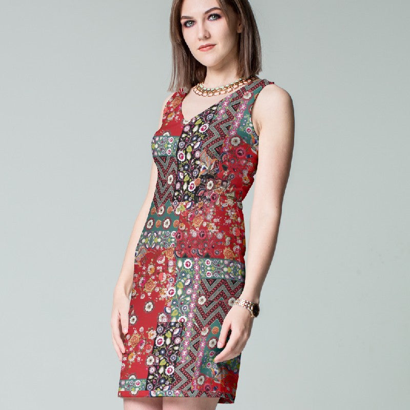Roter Indien-Satin-Stoff - Ribes y Casals
