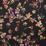 Kimono Satin Stoff Schwarzer Hintergrund - Ribes y Casals