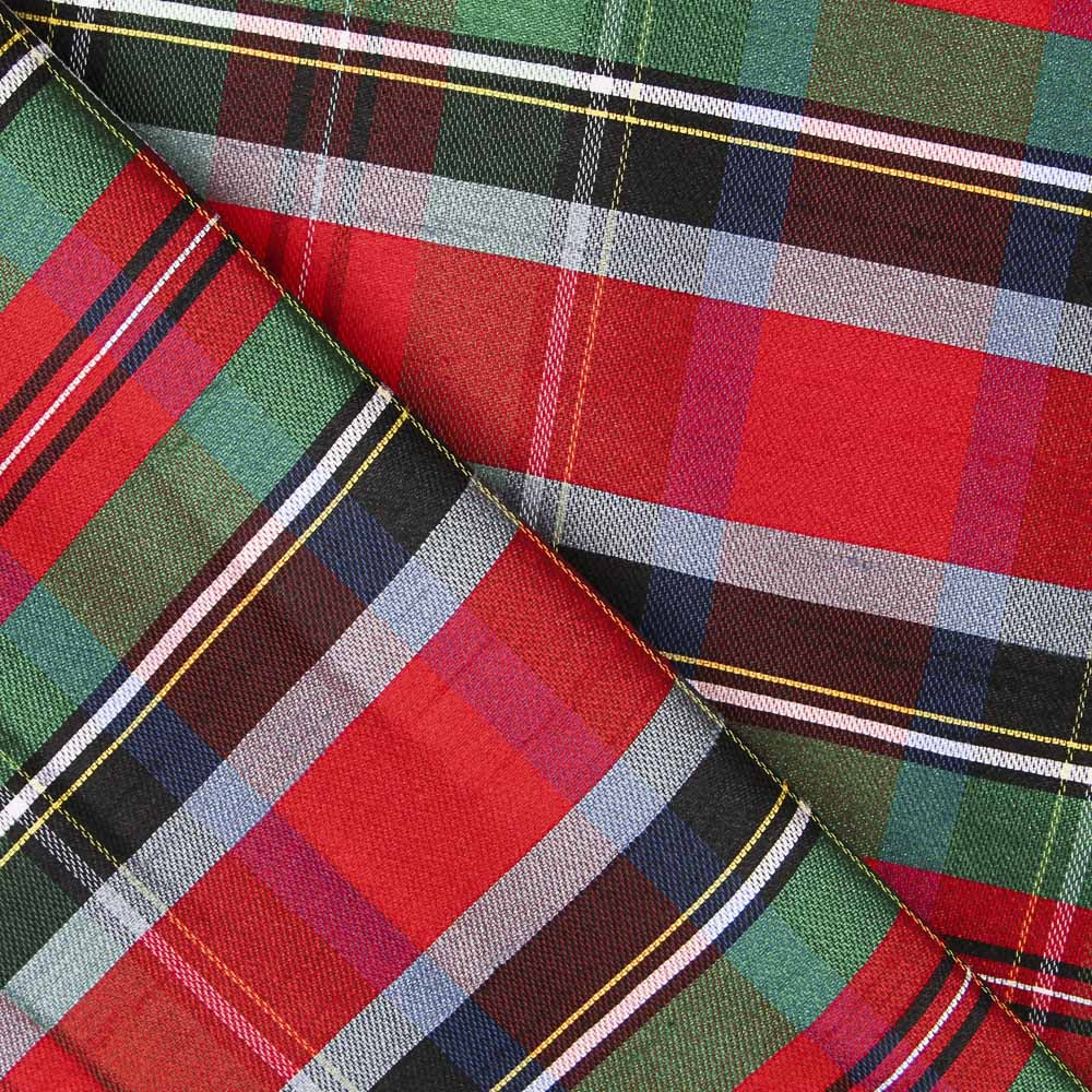 Shantung Polyester Rot Quadratisch Blau - Ribes y Casals