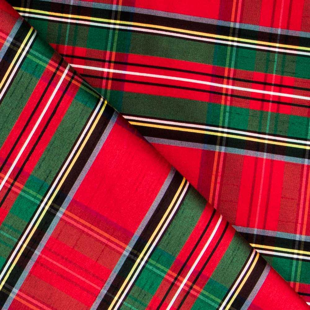 Shantung Polyester Shantung Rot Quadratisch Stoff - Ribes y Casals
