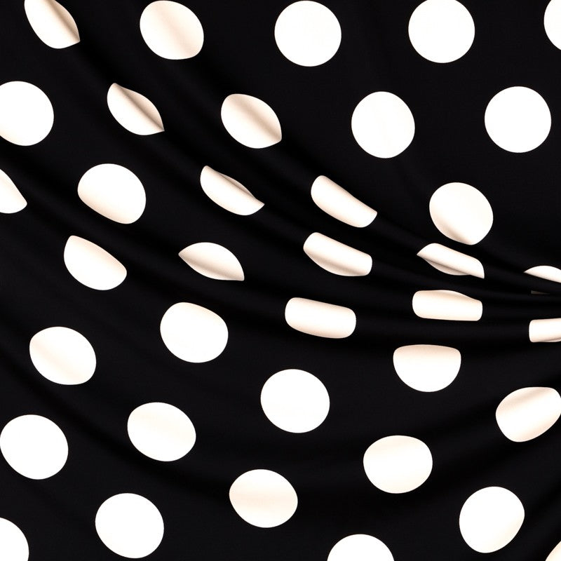 Stoff Spandex Polka Dot Ecru - Ribes y Casals