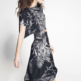 Spandex Palmeras Dunkelblau Stoff - Ribes y Casals