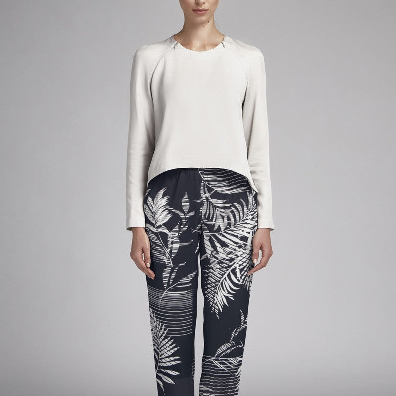 Spandex Palmeras Dunkelblau Stoff - Ribes y Casals