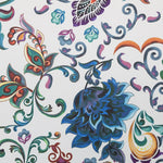Stretch-Stoff Orientalische Blume Blau - Ribes y Casals