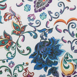 Stretch-Stoff Orientalische Blume Blau - Ribes y Casals