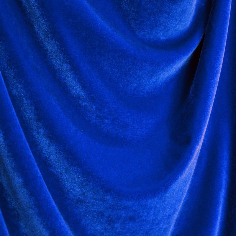 Samt-Stretch-Stoff Electric Blue - Ribes y Casals