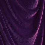 Samt Stretch-Stoff Aubergine - Ribes y Casals