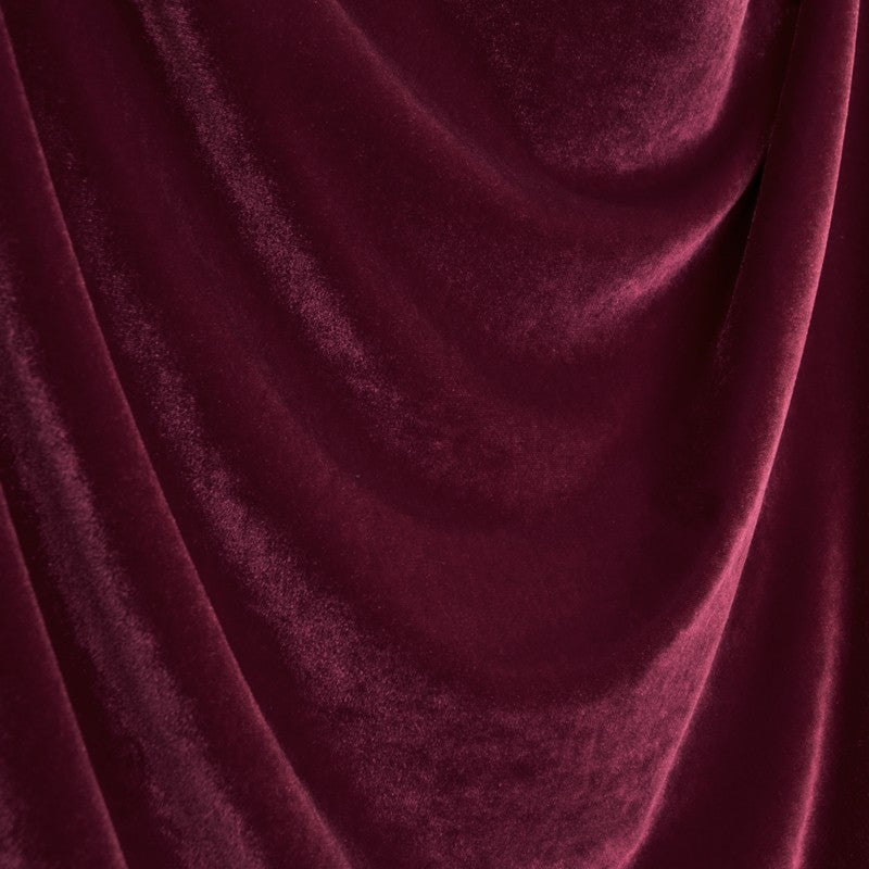 Granatfarbener elastischer Samtstoff - Ribes y Casals