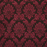 Barock Burgund Gedruckter Samtstoff Bourdeos - Ribes y Casals